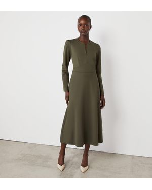 Finery London Aria Ponte Jersey Midi Dress - Green