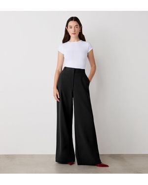 Finery UK Addie Wide Leg Trousers - Black