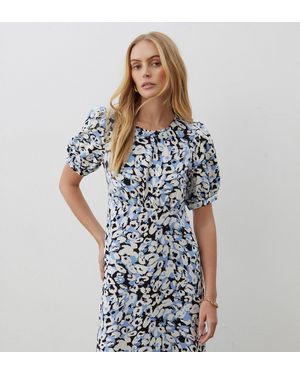 Finery London Daphne Crepe Midi Dress - Blue