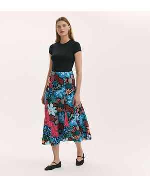 Finery London Jessie Midi Skirt - Blue