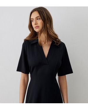Finery London Xanthe Ponte Jersey Midi Dress - Black