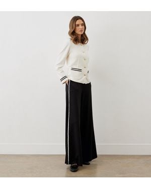 Finery London Courtney Ponte Jersey Trousers - White