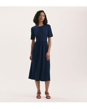 Finery London Kathryn Jersey Midi T-Shirt Dress - Blue