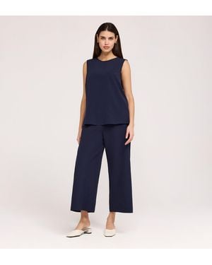 Finery London Simone Wide Leg Trousers - Blue
