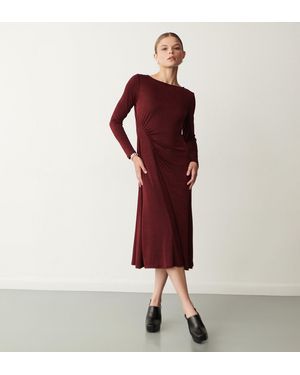 Finery London Nyra Jersey Midi Dress - Red