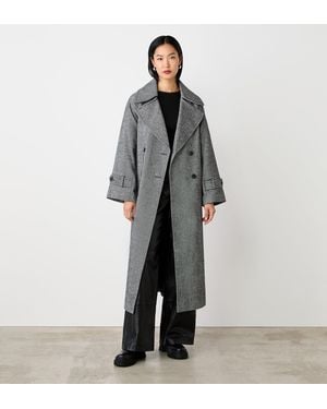 Finery London Adrianna Long Coat - Grey
