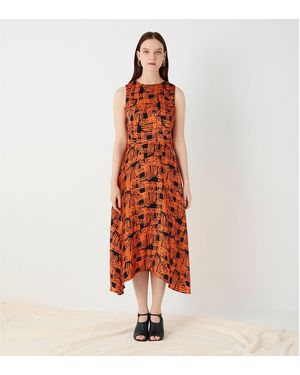 Finery London Ashley Printed Dress - Orange