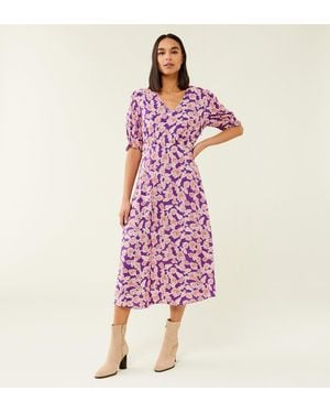 Finery London Orion Midi Dress - Purple