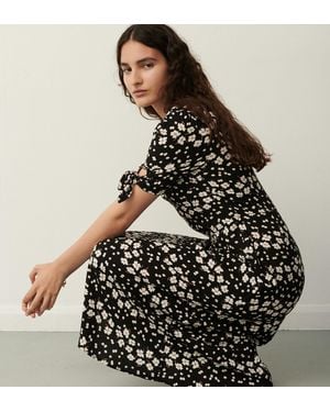 Finery London Caley Daisy Midi Dress - Brown