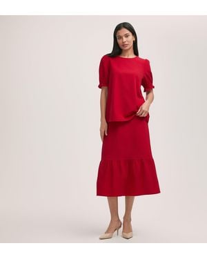 Finery London Riley Crepe Tiered Midi Skirt