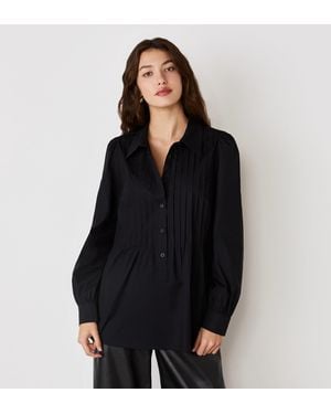 Finery London Mimi Cotton Rich Shirt - Black