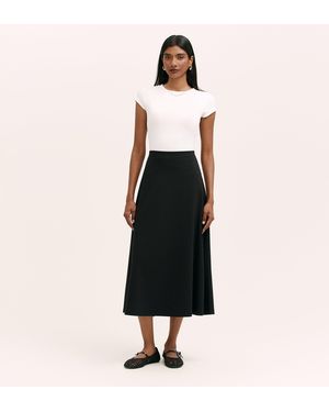 Finery London Ruth Ponte Jersey Midi Skirt - Black