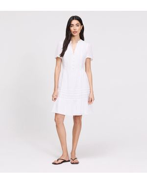 Finery London Dakota Cotton Lace Tiered Short Dress - White