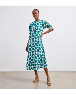 Finery London Mela Midi Dress - Blue