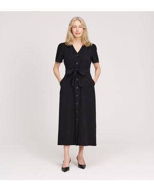 Finery London Priscilla Cupro Midi Dress - Black