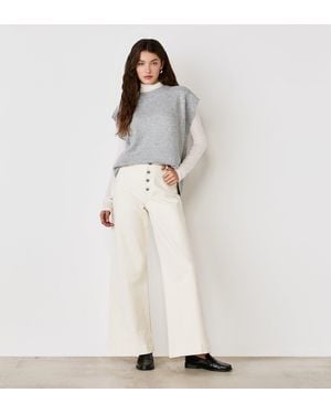 Finery London Tally Denim Jeans - White