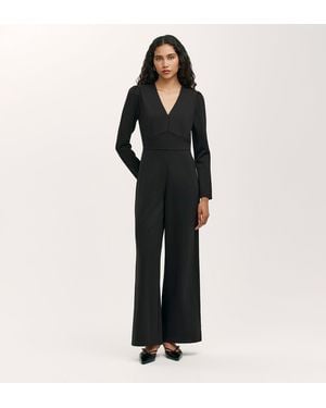 Finery London Melly Ponte Jersey Jumpsuit - Black