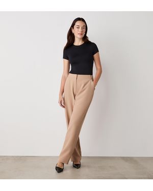 Finery London Harper Straight Leg Trousers - Natural