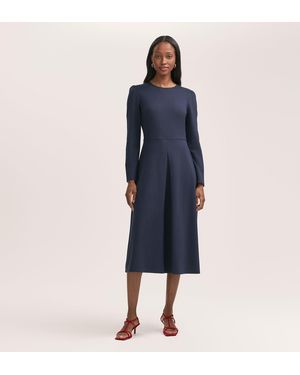 Finery London Carla Ponte Jersey Midi Dress - Blue