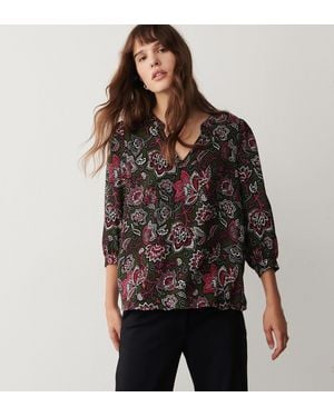 Finery London Erin Folk Top - Brown