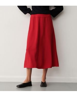 Finery London Celia Midi Skirt - Red