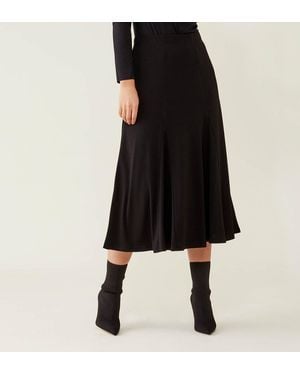 Finery London Delores Jersey Crepe Midi Skirt - Black