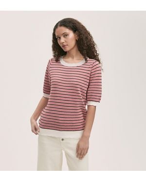 Finery London Rita Short Sleeve Top - Red