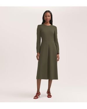 Finery London Carla Ponte Jersey Midi Dress - Green