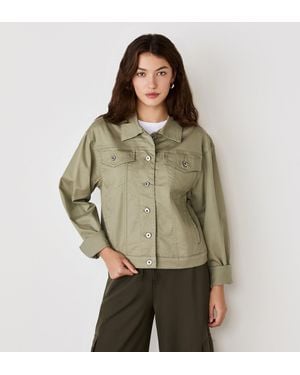 Finery London Isobel Denim Jacket - Green