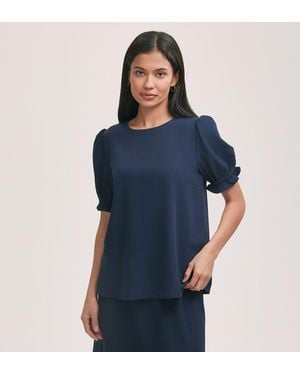 Finery London Charlie Crepe T-Shirt - Blue
