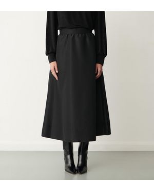Finery London Bianca Taffeta Midi Skirt - Black