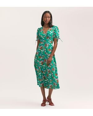 Finery London Gabriella Crepe Midi Dress - Green