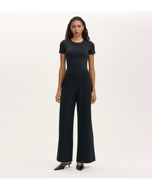 Finery UK Caryl Ponte Jersey Wide Leg Trouser - Black