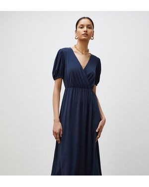 Finery London Tanya Jersey Crepe Midi Dress - Blue