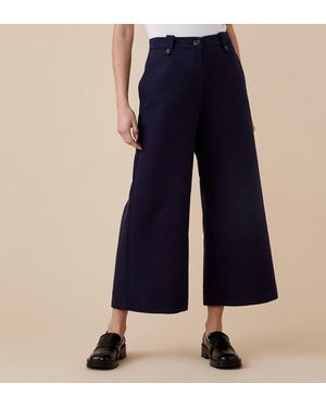 Finery London Alice Cotton Rich Trousers - Blue