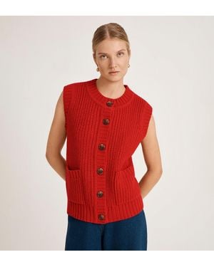 Finery London Janette Knitted Vest - Red