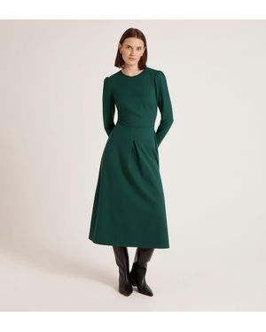 Finery London Carla Ponte Jersey Midi Dress - Green