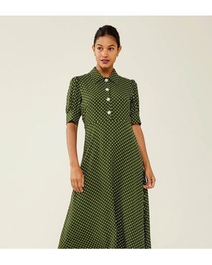 Finery London Jaela Midi Shirt Dress - Green