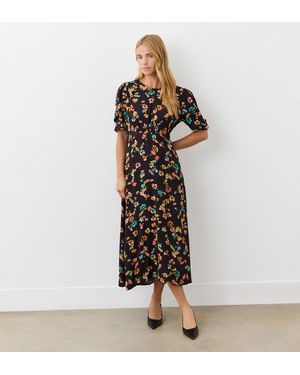 Finery London Prue Crepe Midi Dress - Black
