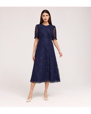 Finery London Mela Lace Midi Dress - Blue
