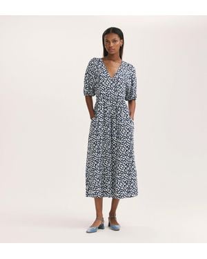 Finery London Katie Midi Smock Dress - Blue
