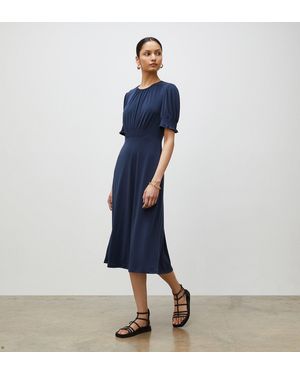 Finery London Alina Crepe Midi Dress - Blue