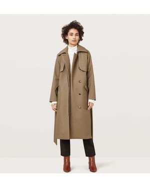 Finery London Maple Trench Coat - Natural