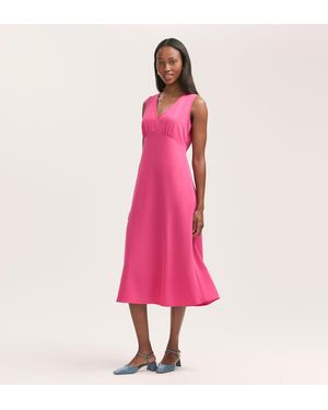 Finery London Brionie Crepe Sleeveless Midi Dress - Pink