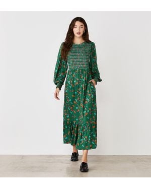 Finery London Isha Midi Dress - Green