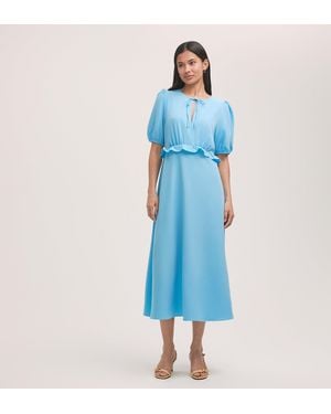 Finery London Anika Crepe Midi Tea Dress - Blue