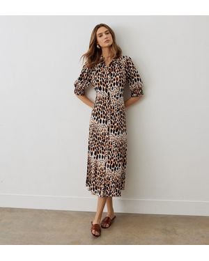 Finery London Ayla Midi Shirt Dress - Brown