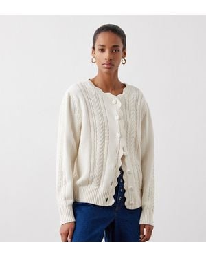 Finery London Sadie Button Front Cardigan - Natural