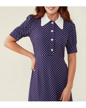 Finery London Claudia Midi Shirt Dress - Blue
