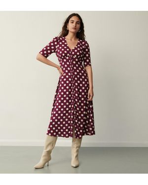 Finery London Camilla Midi Dress - Red
